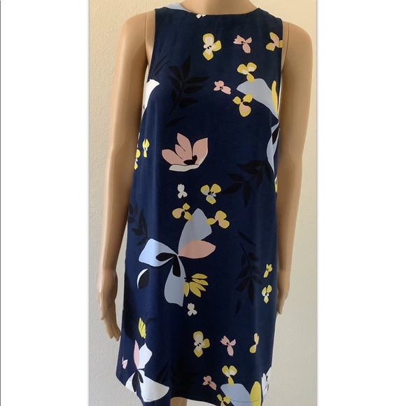 A New Day  Casual dress women’s, Sz  XS, Navy Floral, pockets - Picture 5 of 12